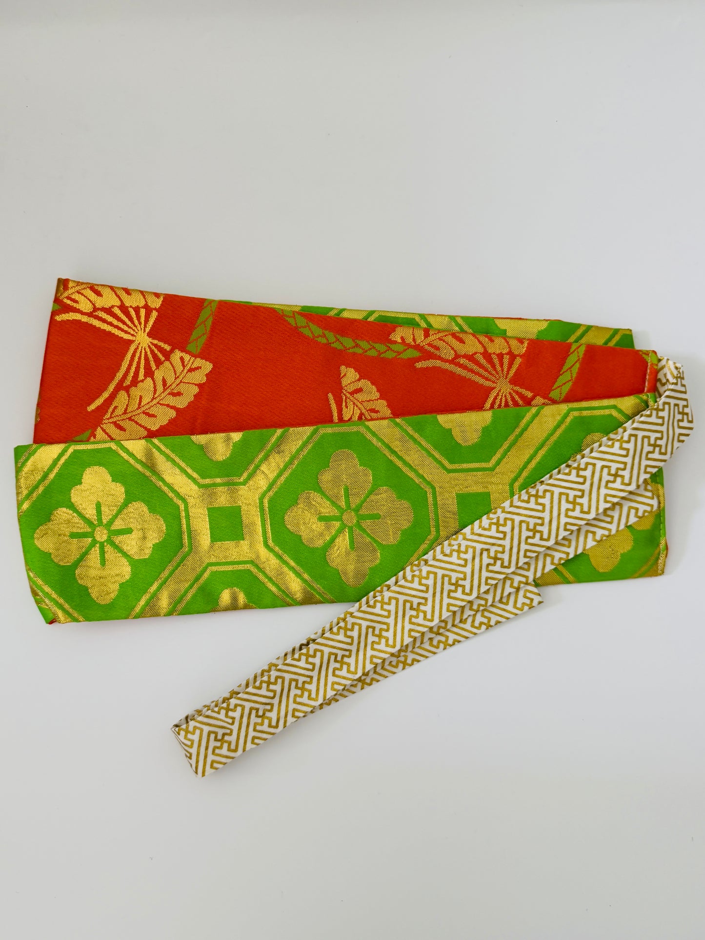 Originele Obi riem - Groen en oranje -