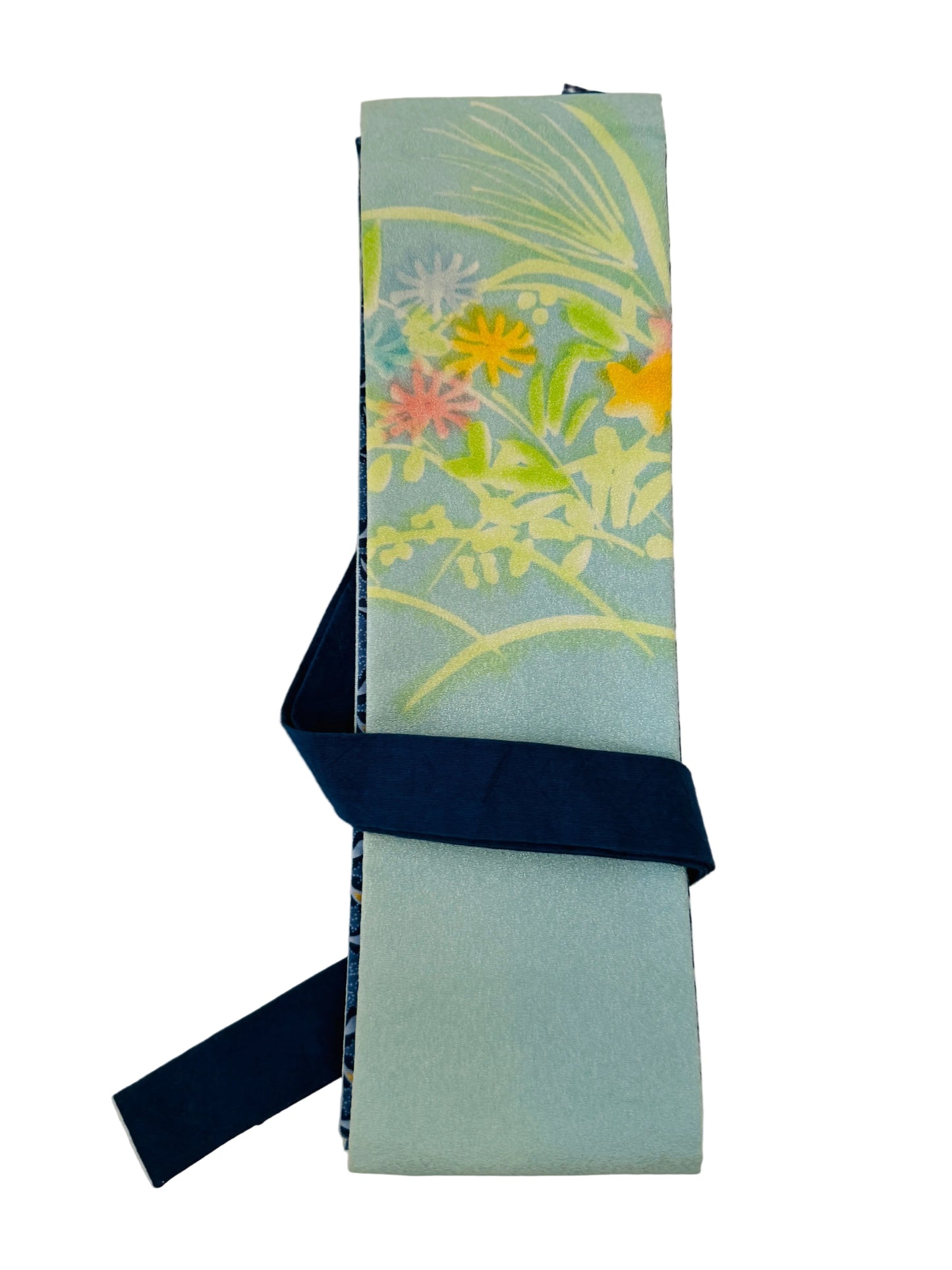Originele Obi riem - Lichtblauwe bloem -