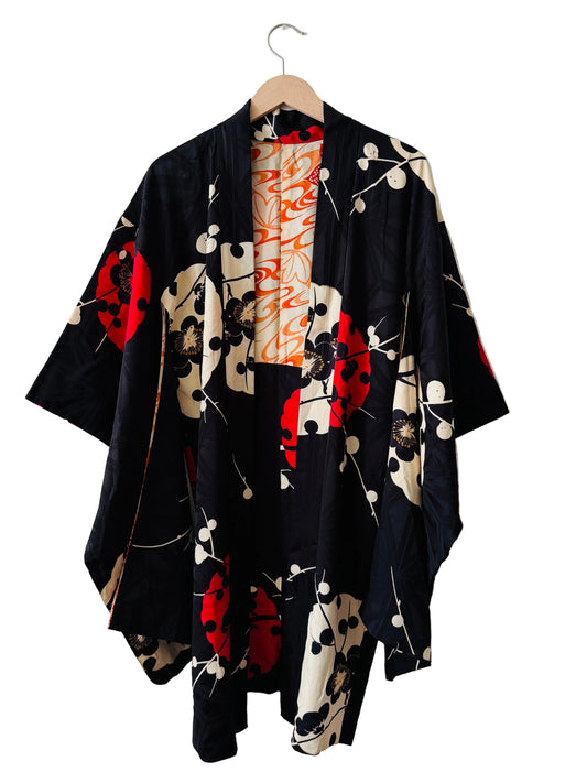 Vintage Color Haori - Yukiwa and Plum Blossoms -