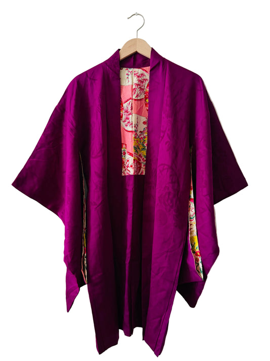 Vintage Color Haori - Purple Four Seasons in Bloom -