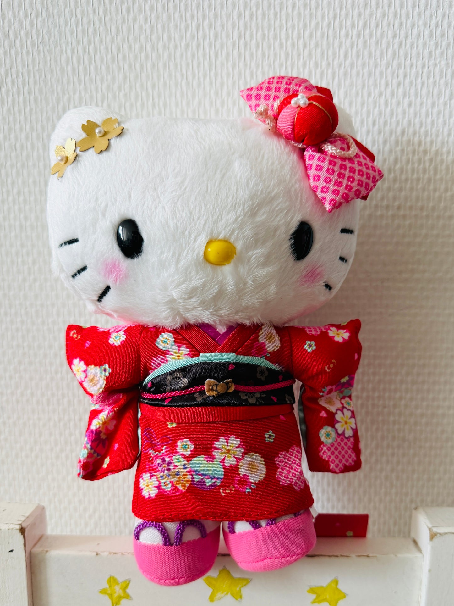 Japanse doll-Kimono kitty-　Red Furisode