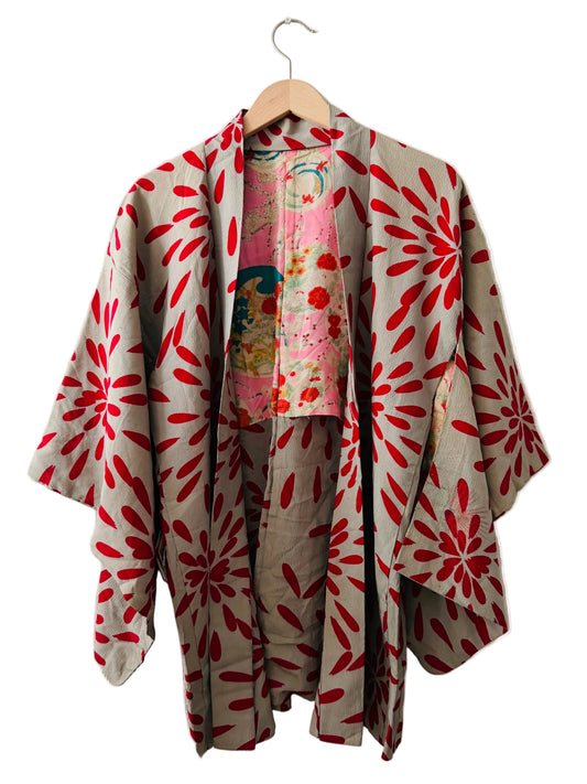 Vintage Color Haori - Fireworks in Taisho-Era Japan -