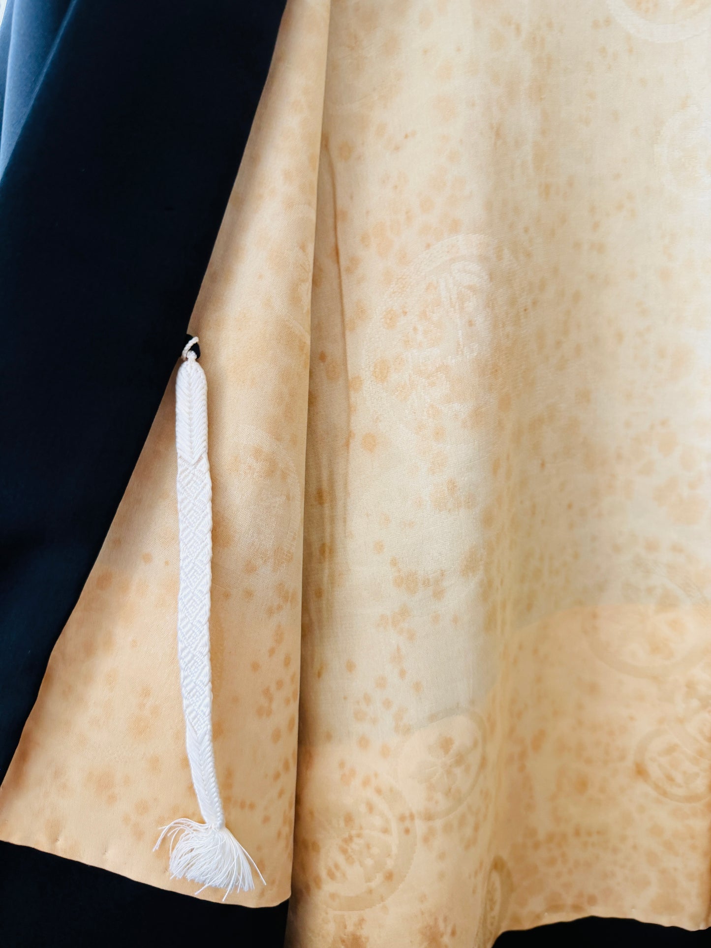 Vintage Black Haori - Autumn Flowers -