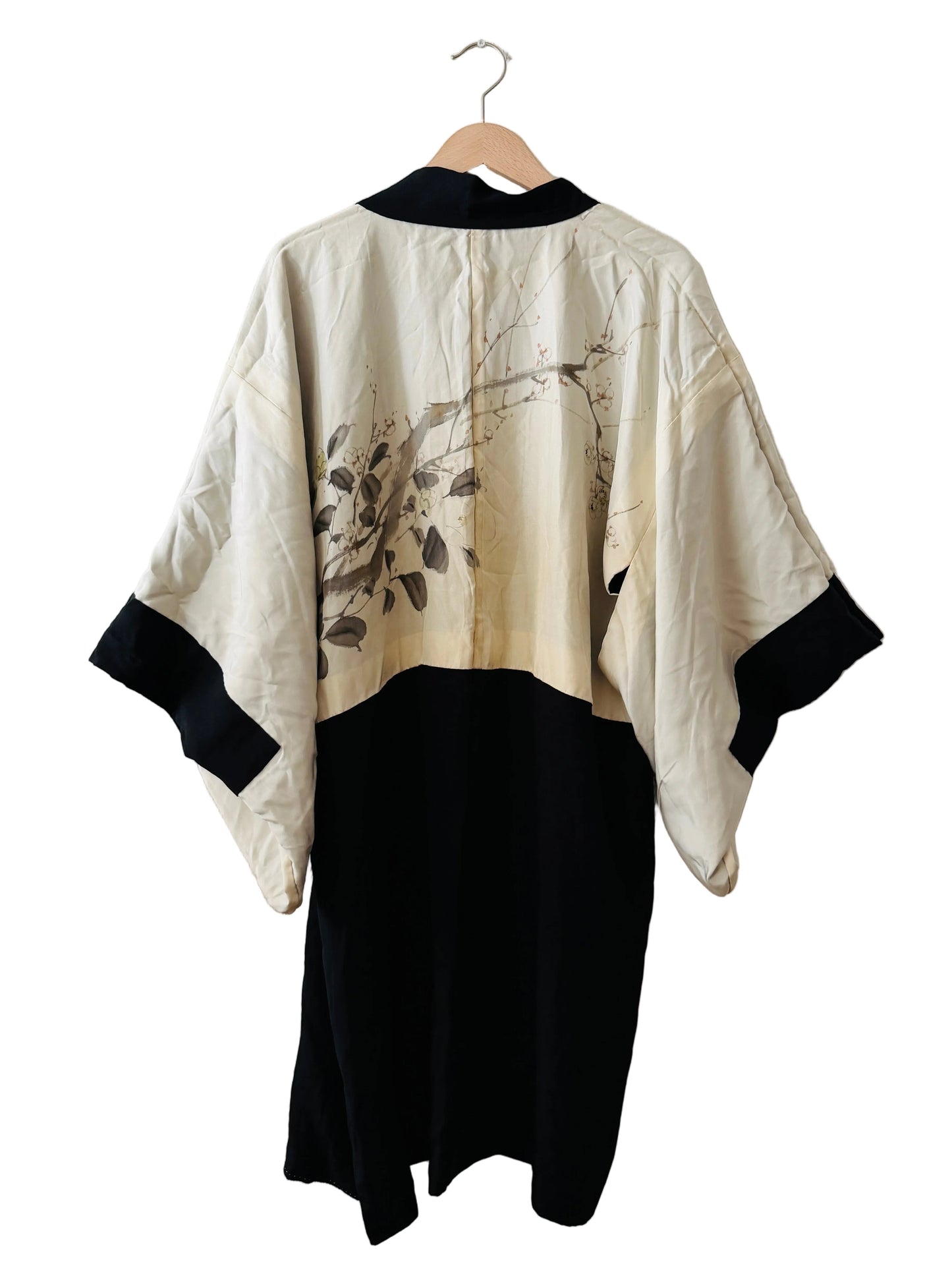 Vintage Black Haori - Sumi-e (Japanese ink painting) -