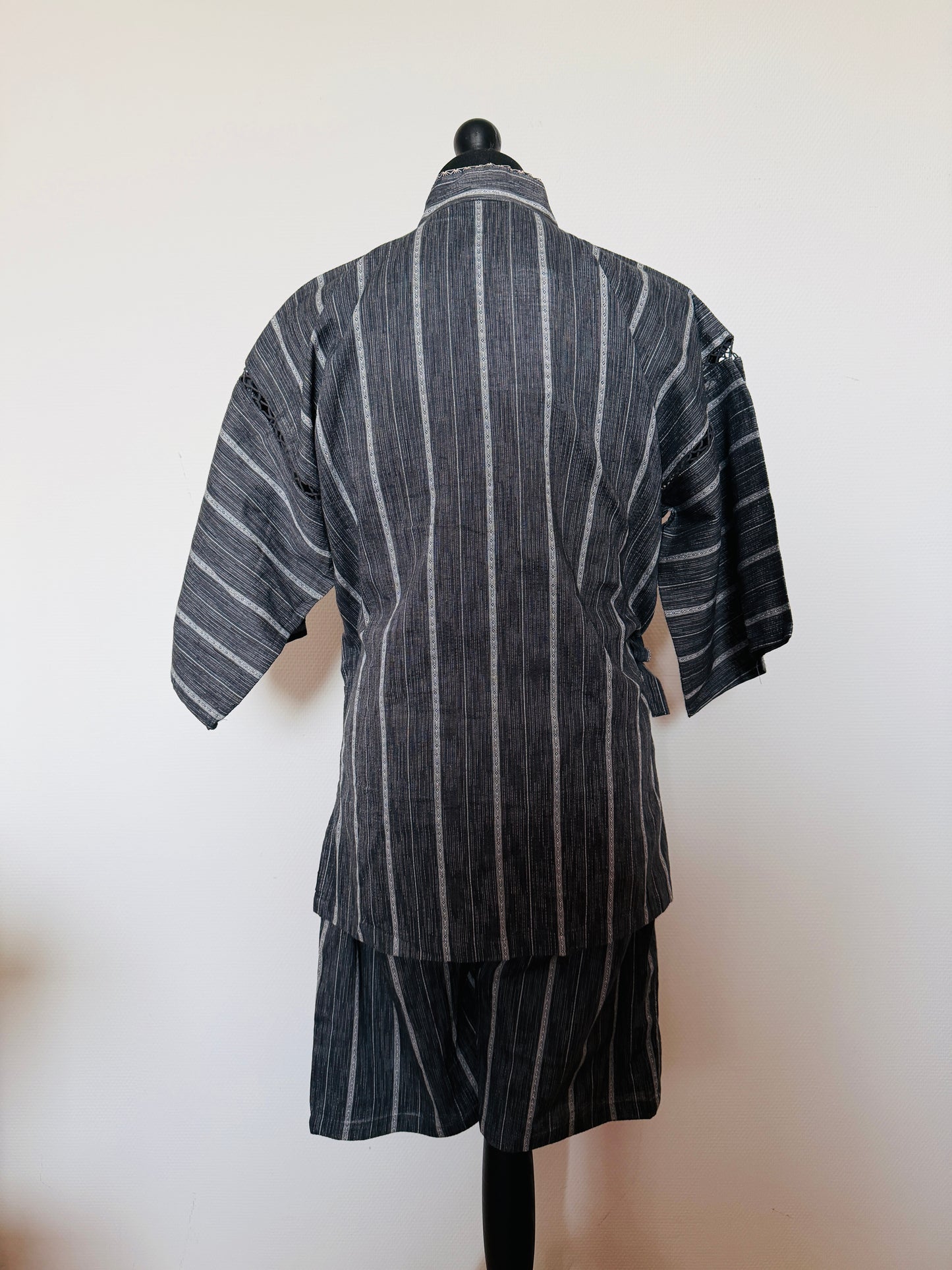 UNISEX JINBEI -Gray,Shijira-ori（seersucker)- SIZE：M