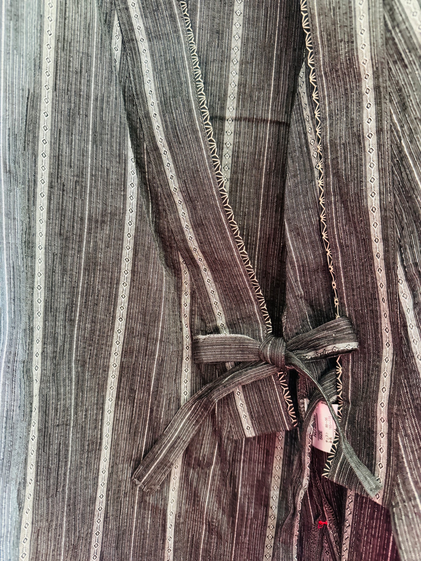 UNISEX JINBEI -Gray,Shijira-ori（seersucker)- SIZE：M