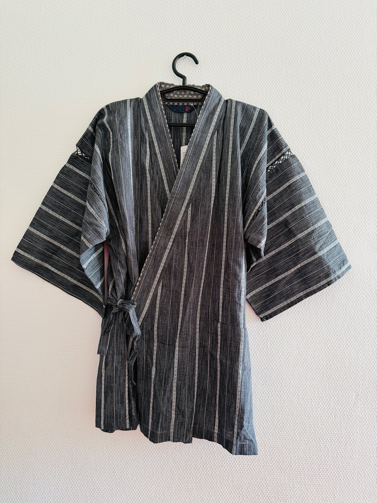 UNISEX JINBEI -Gray,Shijira-ori（seersucker)- SIZE：M