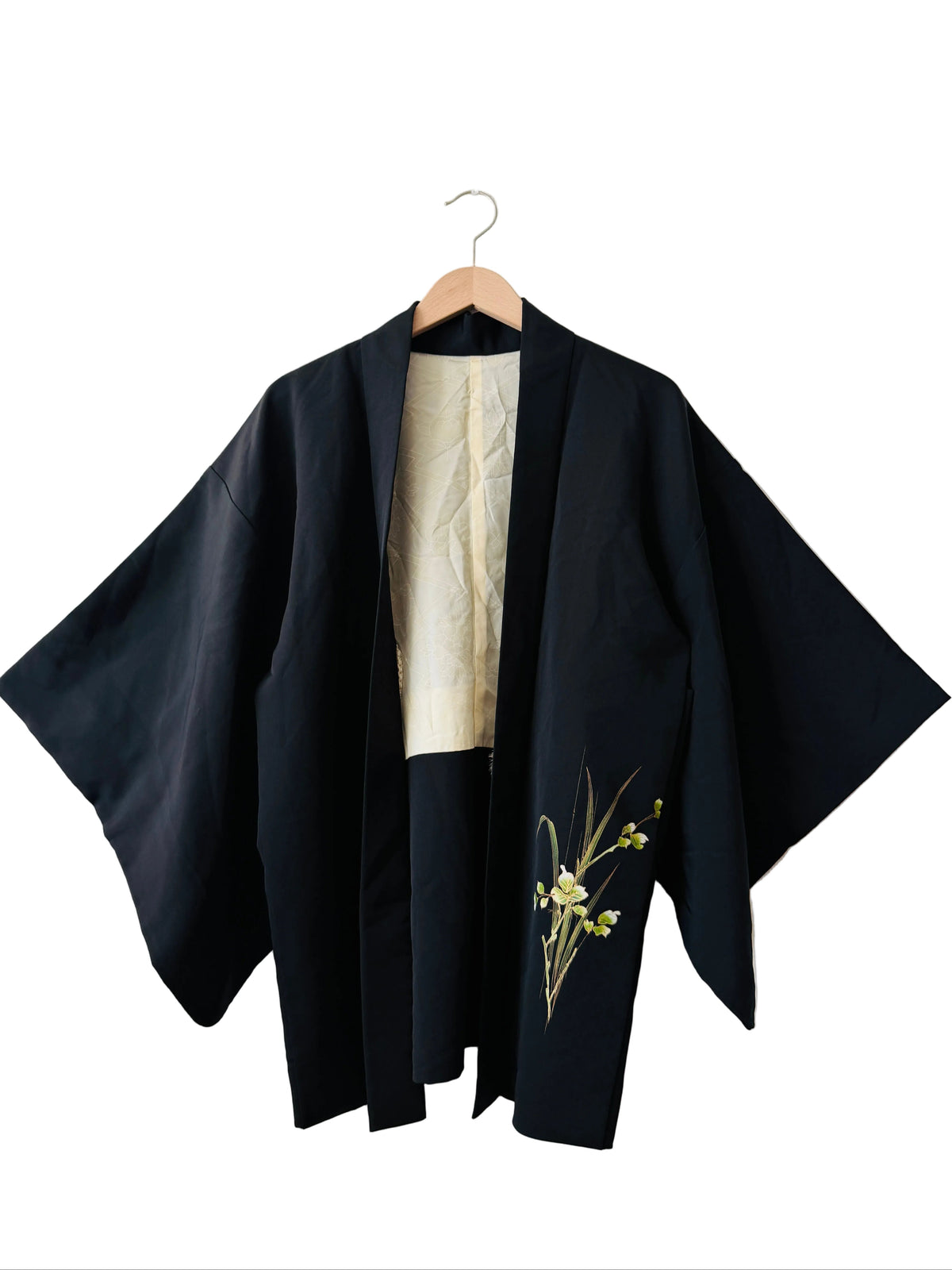 Vintage Black Haori - Ikebana -