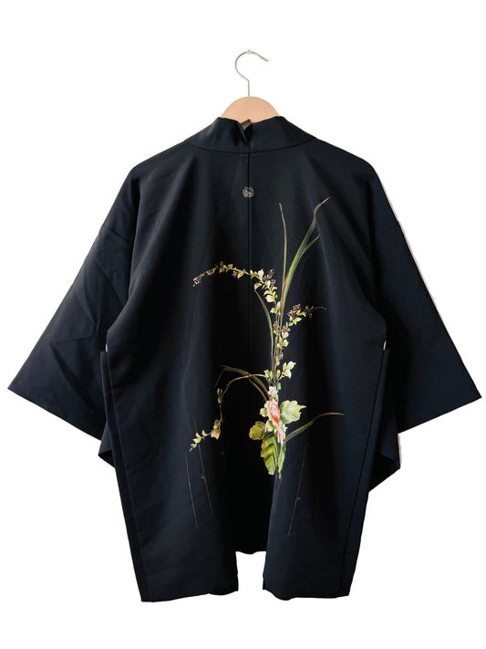 Vintage Black Haori - Ikebana -