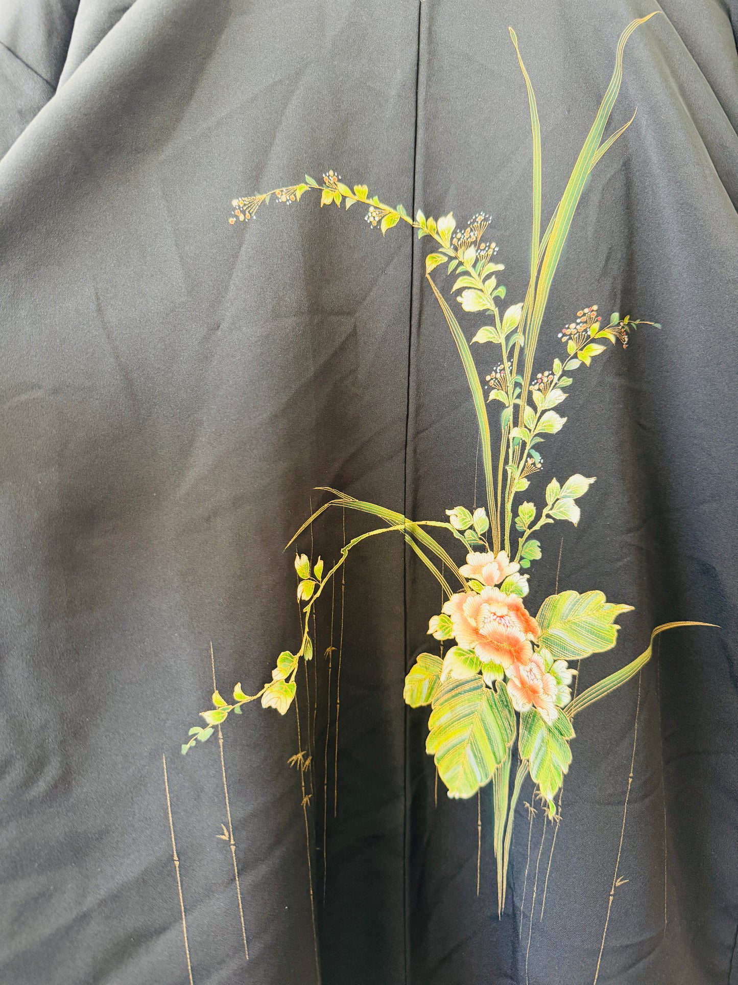 Vintage Black Haori - Ikebana -
