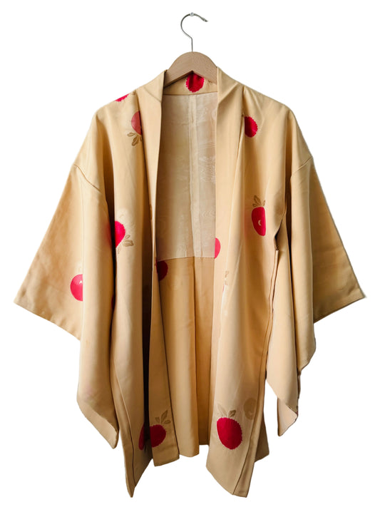 Vintage Color Haori - Creambeige Enchanted Fruits -