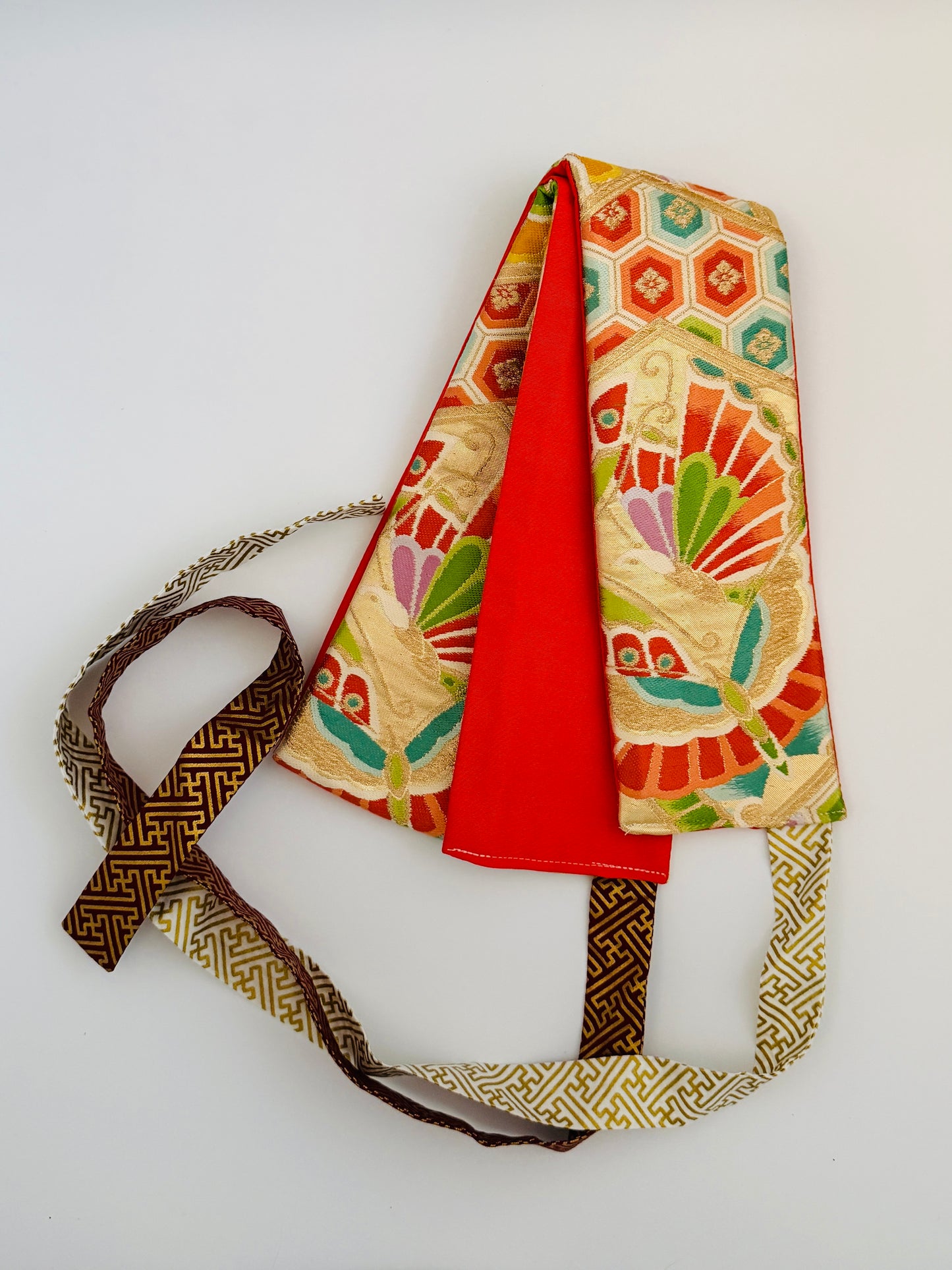 Ceinture Obi originale - Gold Kikko & Butterfly - Courte