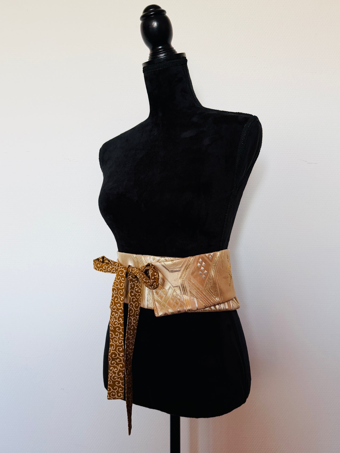 Ceinture Obi originale - Renne Argent & Or -