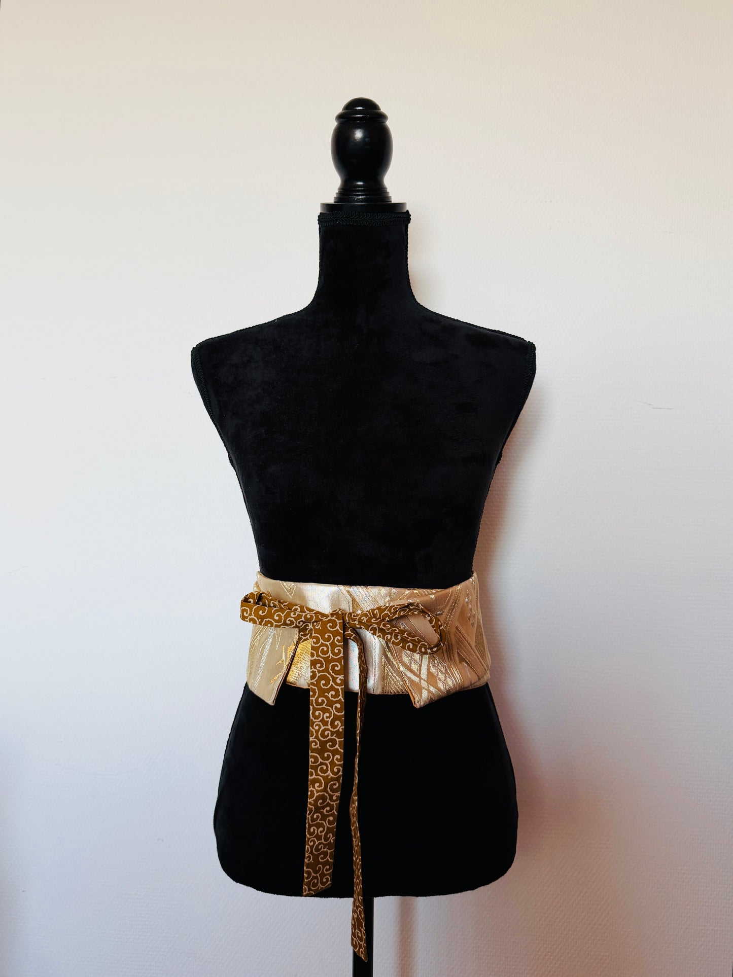 Ceinture Obi originale - Renne Argent & Or -