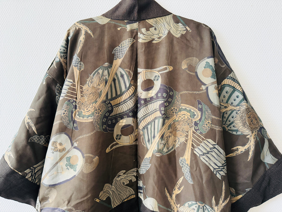 Men’s Vintage Haori - Samurai Kabuto with Dragon -