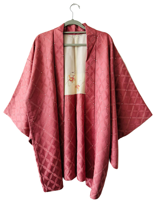 Couleur vintage Haori - Shippo et Chigo roses -
