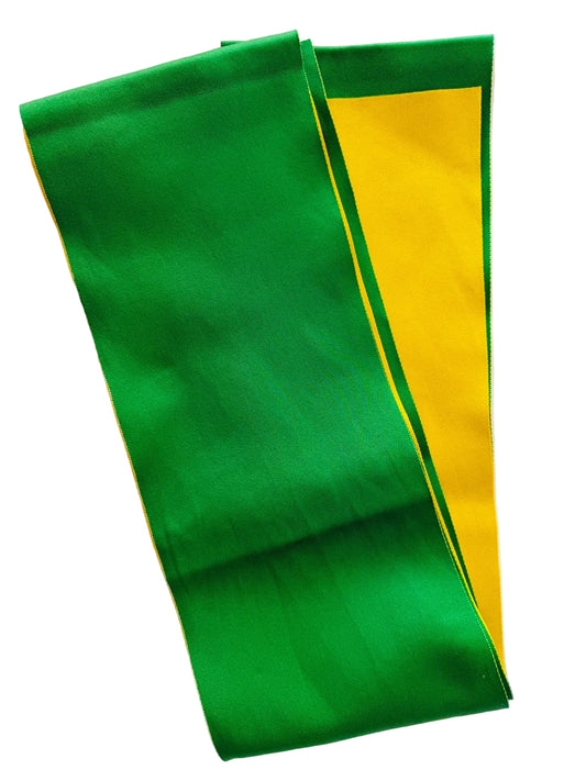 Hanhaba Obi Belt - Green Yellow  - 　Recommended for Beginners