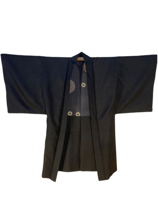 Vintage Black Haori -Shiborigara lining-